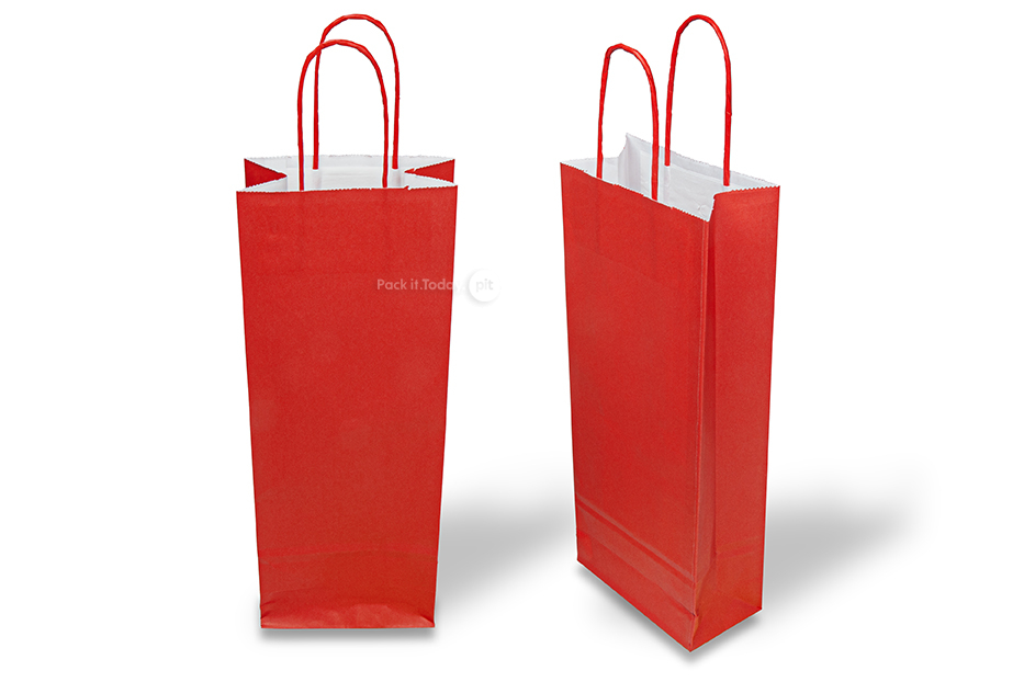 Sacs à vin en papier - rouge