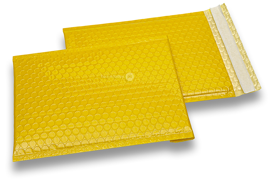 Enveloppes à bulles brillantes - Jaune