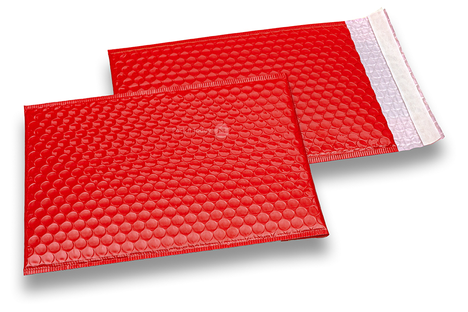 Enveloppes à bulles brillantes - Rouge