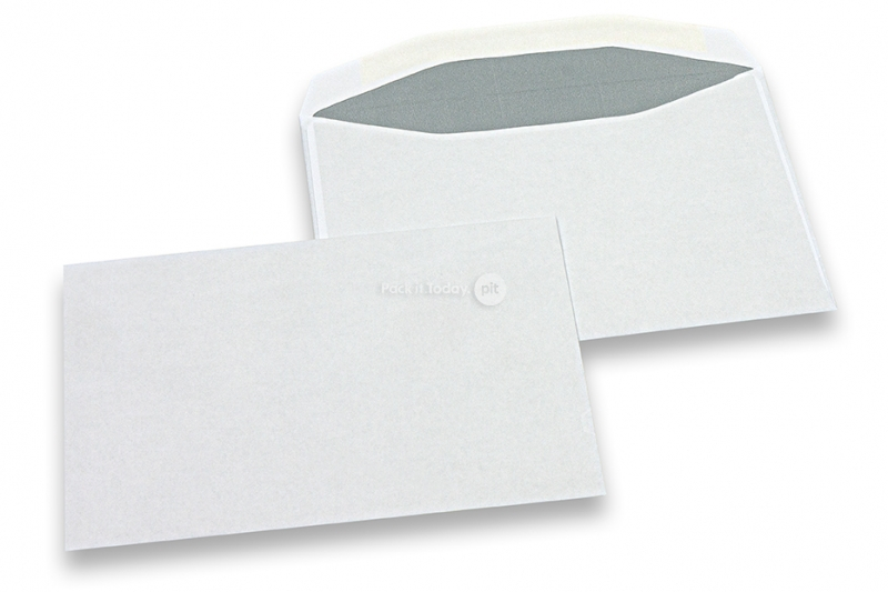 Enveloppes blanches en papier, 114 x 162 mm (C6), 80gr, fermeture gommée