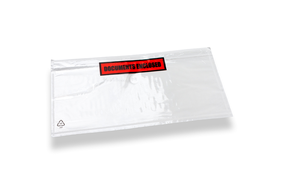 Pochettes porte-documents adhésive avec imprimé - DL, 122 x 225 mm