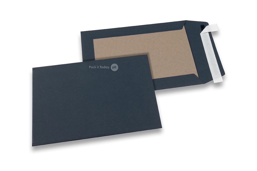 Enveloppes dos carton colorées - Blue foncé, 162 x 229 mm