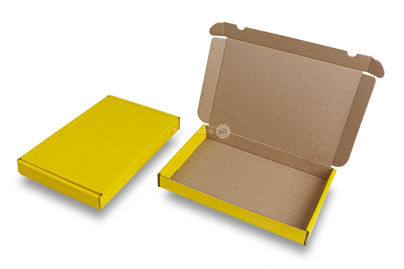 Postdozen met bovenklep - geel