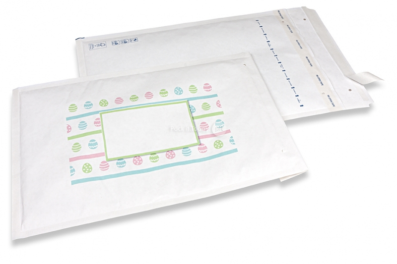 Enveloppes à bulles blanches de Pâques - pastels