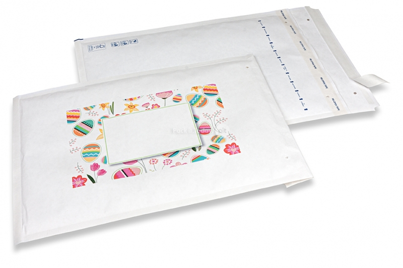 Enveloppes à bulles blanches de Pâques - vives
