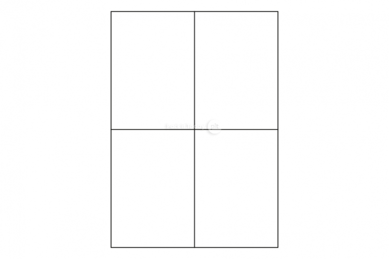 Étiquettes pour imprimante laser (blanc) - 4 pièces par planche