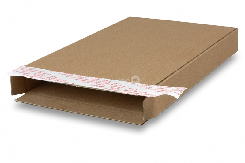 Postdozen met plakstrip - bruin