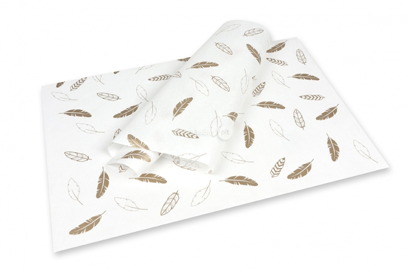 Papier de soie - plumes d'or