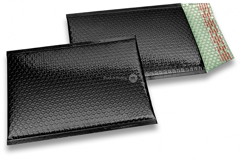 Luchtkussen enveloppen ECO metallic - zwart 180 x 250 mm