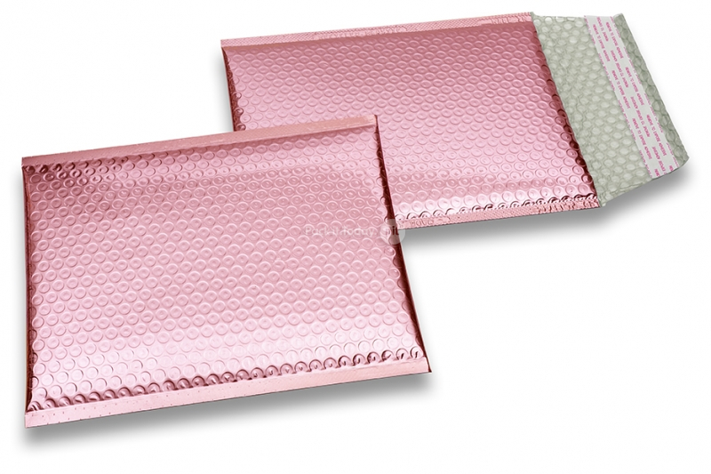 Enveloppes à bulles ECO métallique - doré rose 180 x 250 mm
