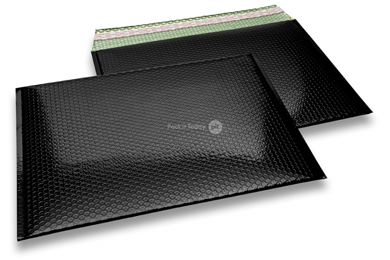 Enveloppes à bulles ECO métallique - noir 320 x 425 mm