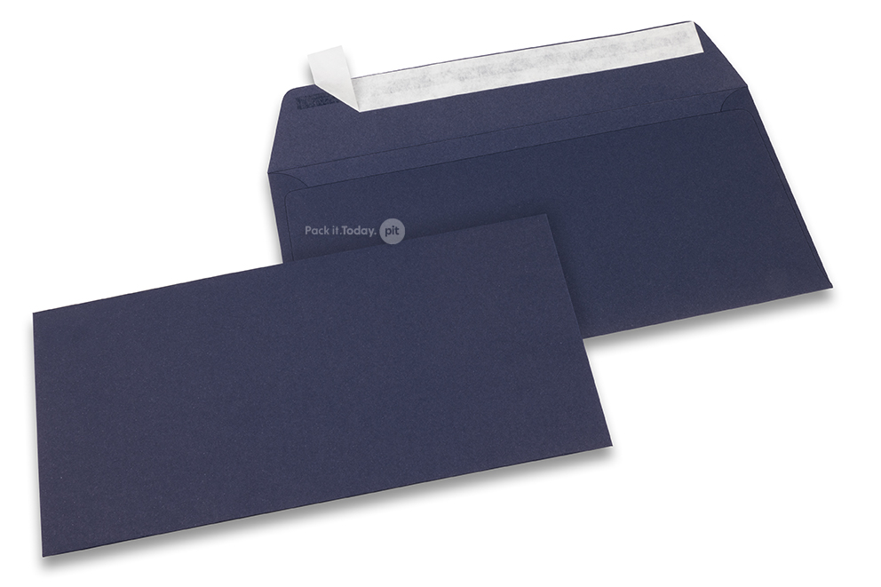 110 x 220 mm - Donkerblauw gekleurde papieren enveloppen