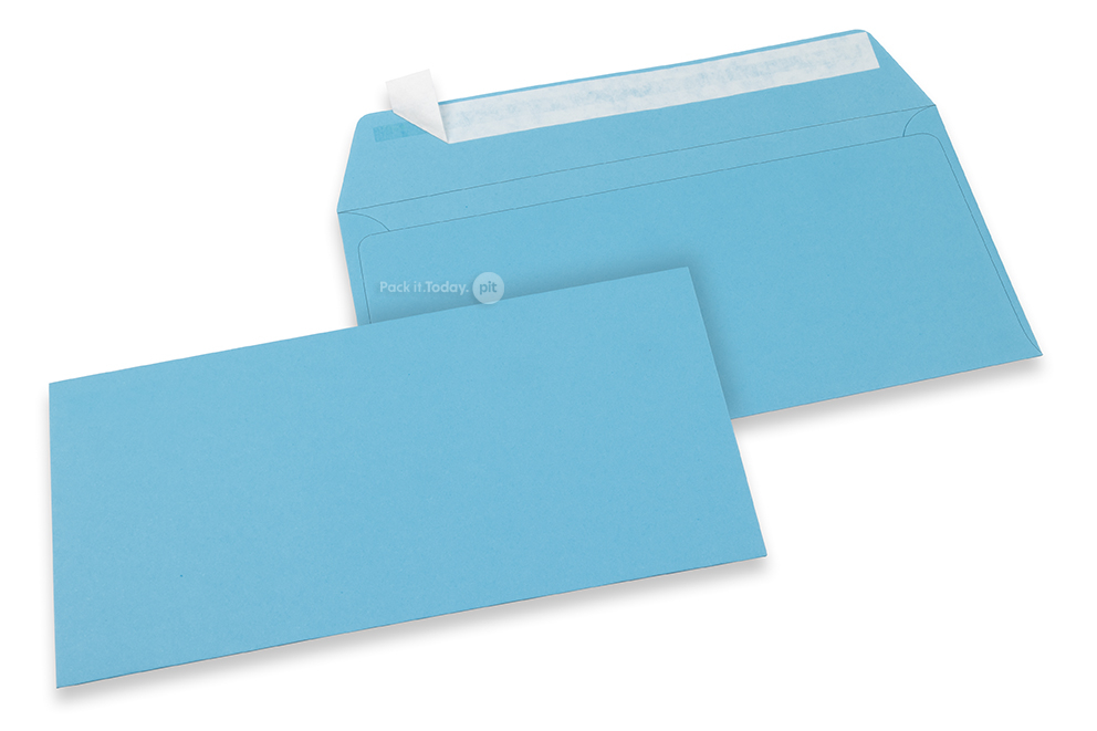 110 x 220 mm - Hemelsblauw gekleurde papieren enveloppen