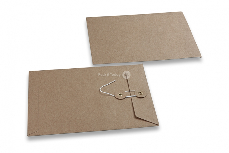 Enveloppes avec fermeture Japonaise - 162 x 229 mm, kraft brun