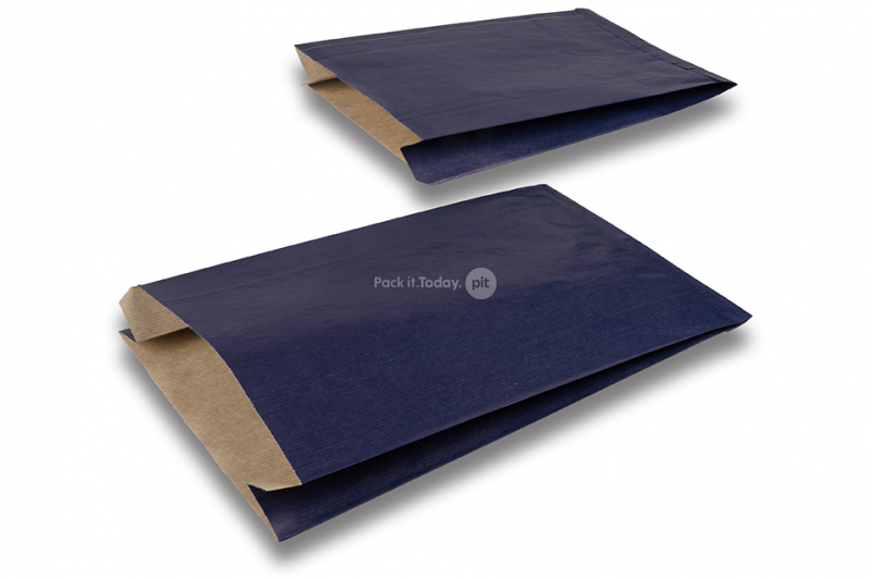 Cadeauzakjes gekleurd papier - donkerblauw, 200 x 320 x 70 mm