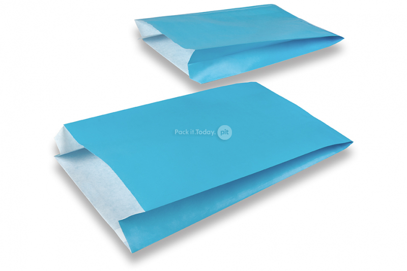 Cadeauzakjes gekleurd papier - blauw, 200 x 320 x 70 mm