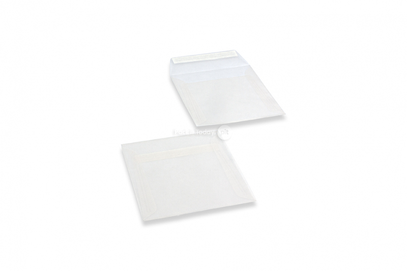 Witte transparante enveloppen - 160 x 160 mm