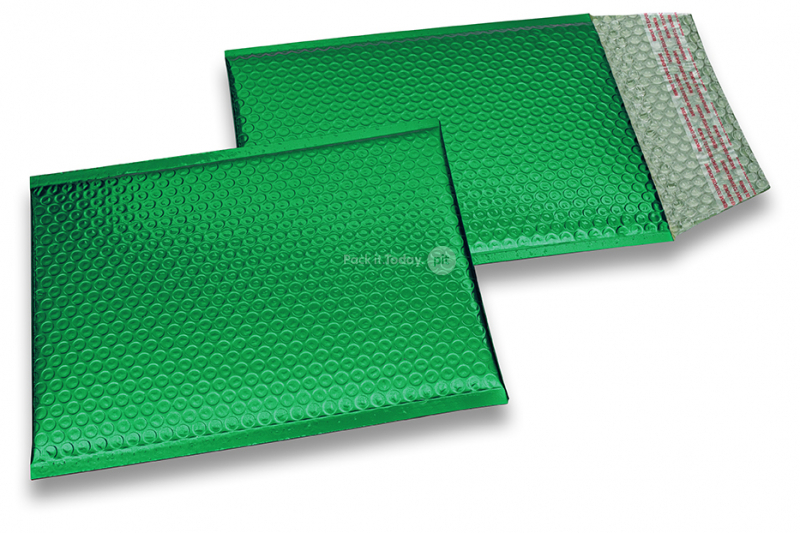 Enveloppes à bulles ECO métallique - vert 180 x 250 mm