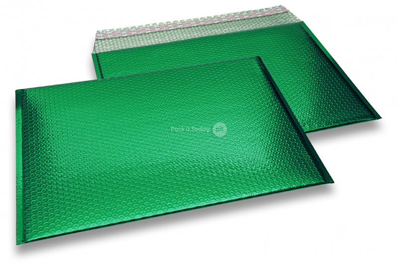 Enveloppes à bulles ECO métallique - vert 320 x 425 mm