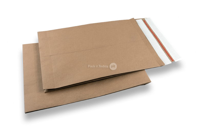 Sacs d'expédition en papier avec fermeture de retour - 320 x 430 x 80 mm