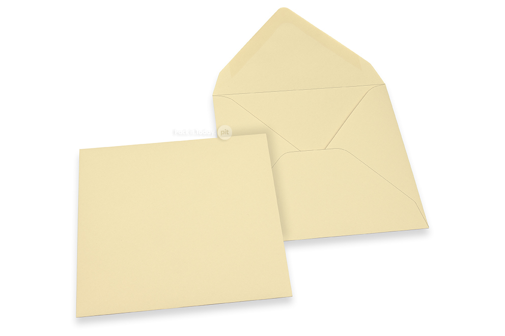 Wenskaart enveloppen gekleurd - camel, 155 x 155 mm