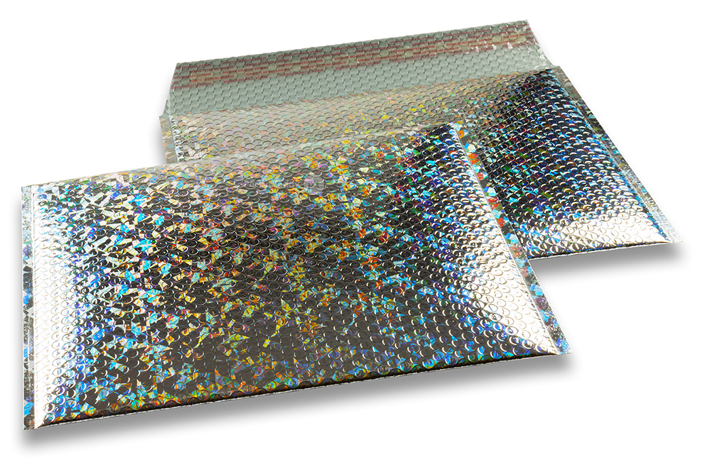 Luchtkussen enveloppen ECO metallic - zilver holografisch 235 x 325 mm