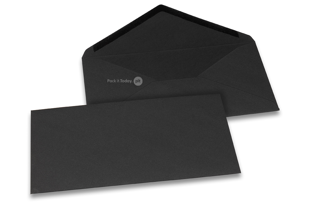 Recyclede enveloppen - Zwart 110 x 220 mm