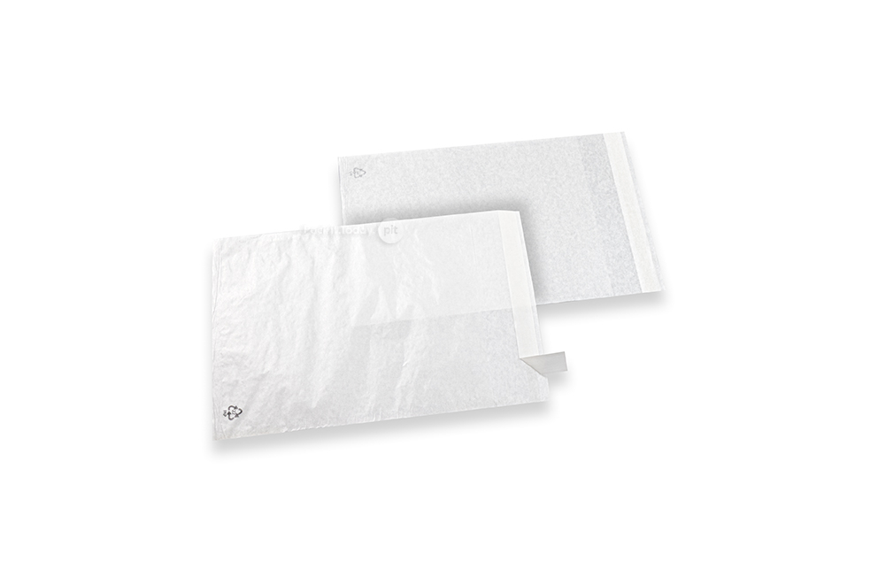 Pergamijn zakken wit met plakstrip - 160 x 200 mm