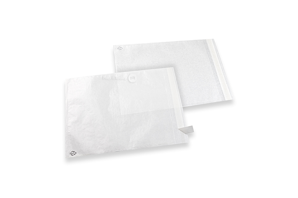 Pergamijn zakken wit met plakstrip - 200 x 230 mm