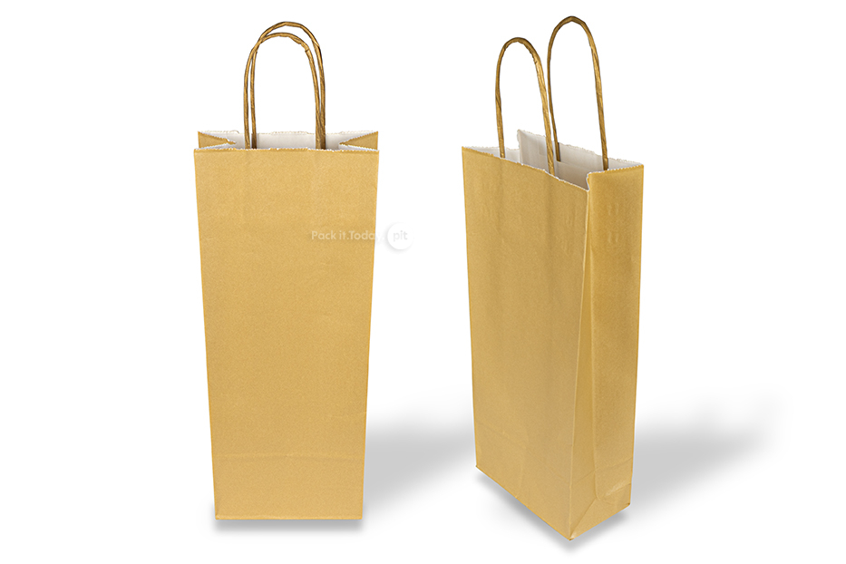 Sacs à vin en papier - or