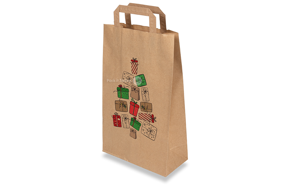 Papieren kerst draagtassen - Cadeaus