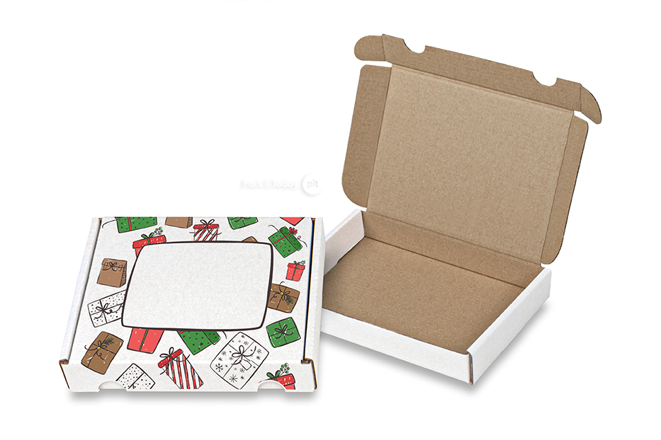 Postdoosjes kerst - Cadeaus - 160 x 120 x 25 mm