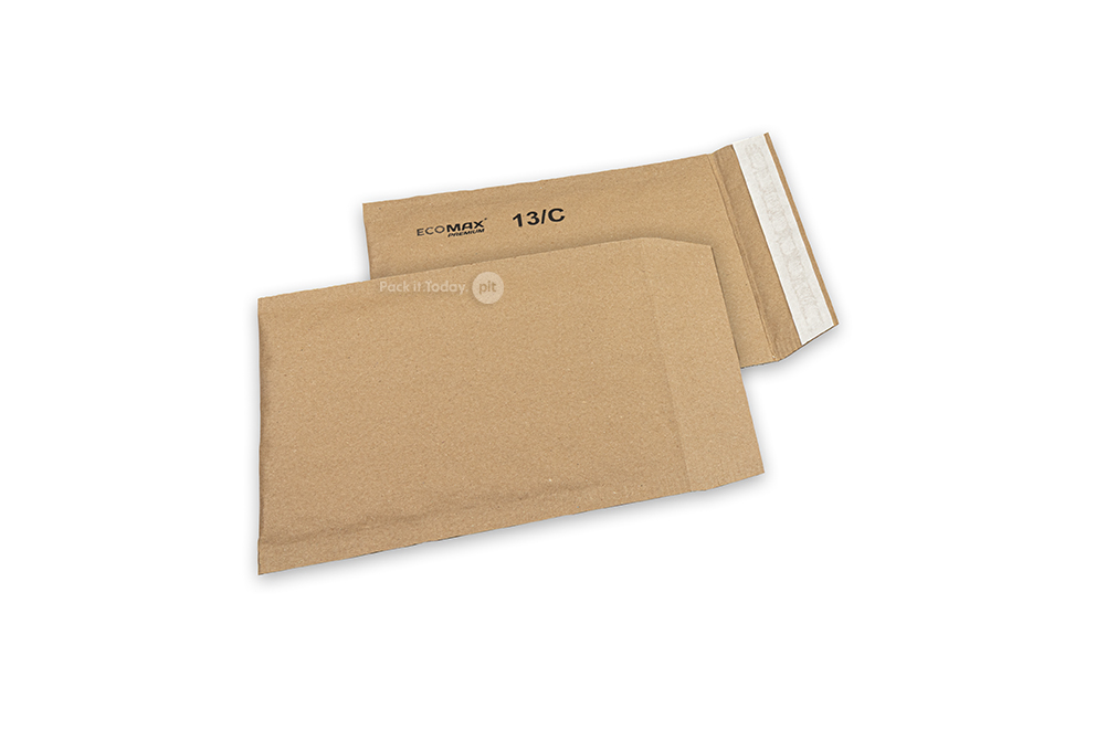 Papieren luchtkussen enveloppen Ecomax - 150 x 215 mm, 13/C, bruin