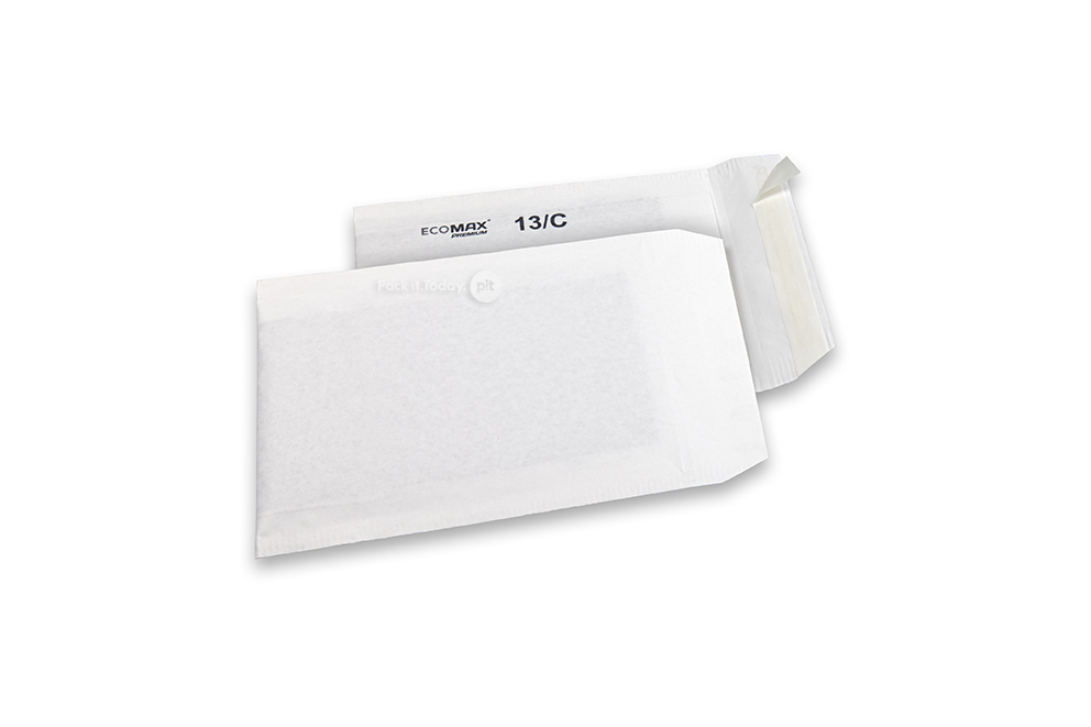 Papieren luchtkussen enveloppen Ecomax - 150 x 215 mm, 13/C, wit