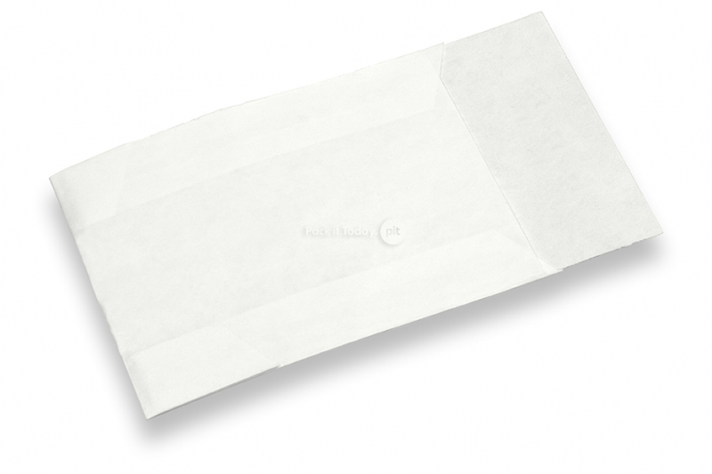 Pochette en papier kraft blanc - 45 x 60 mm